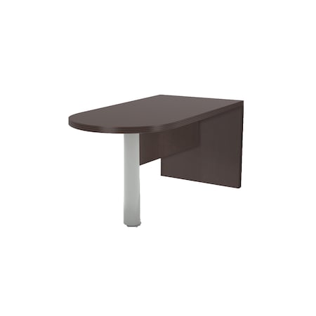 Mayline Standing Desk Aberdeen Freestand Peninsula Desk, 36" D X 29-1/2" H, 72" W X Mocha APT7236LDC